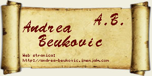 Andrea Beuković vizit kartica